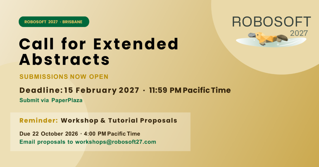 Robosoft Extended Abstracts robosoft extended abstracts